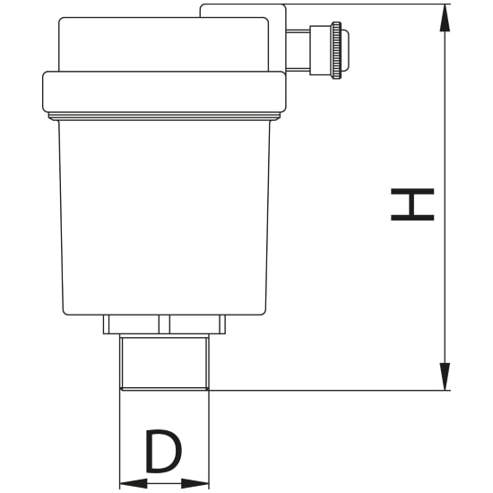 Scheda tecnica - Automatic air discharge valve with side drain