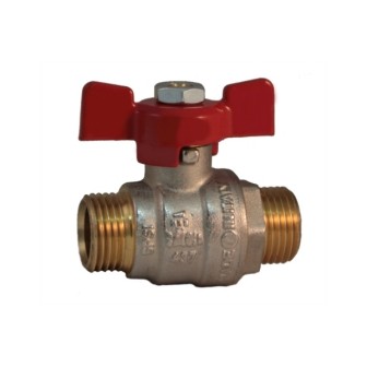 MM full bore ball valve PN40 with butterfly handle
