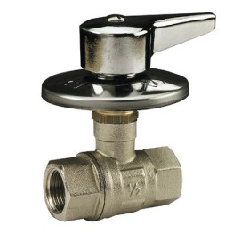 Built-in FF ball valve with chromed lever handle