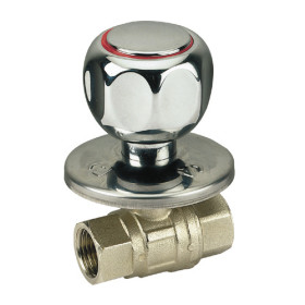 Built-in FF ball valve with chromed handle