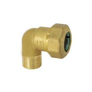 Male curved pipe fitting quick connection