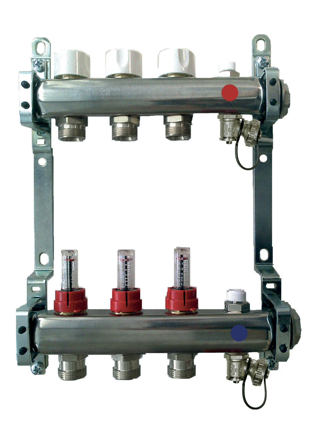 FF manifolds therm. valves and flowmeters, man. Discharge