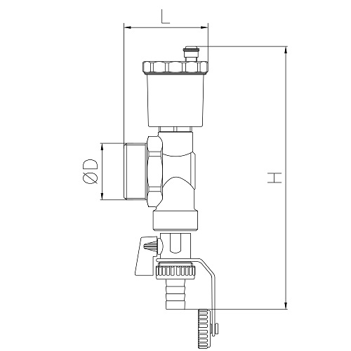 Scheda tecnica - Terminal part with automatic discharge valve and drain valve