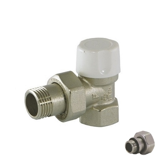 Angle lockshield-valve for iron pipe %>