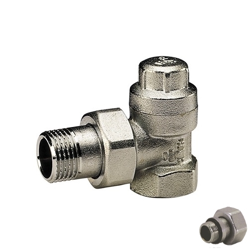Angle lockshield-valve for iron pipe %>