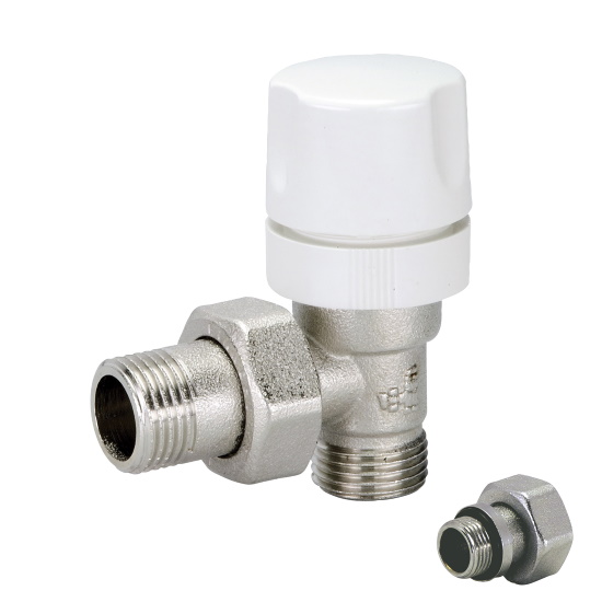 Angle EK thermostatic radiator valve copper pipe with handle %>
