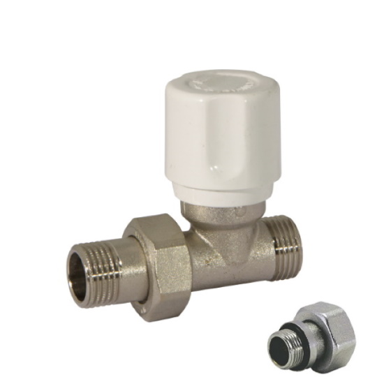 Straight radiator valve for copper, multilayer and Pex pipe