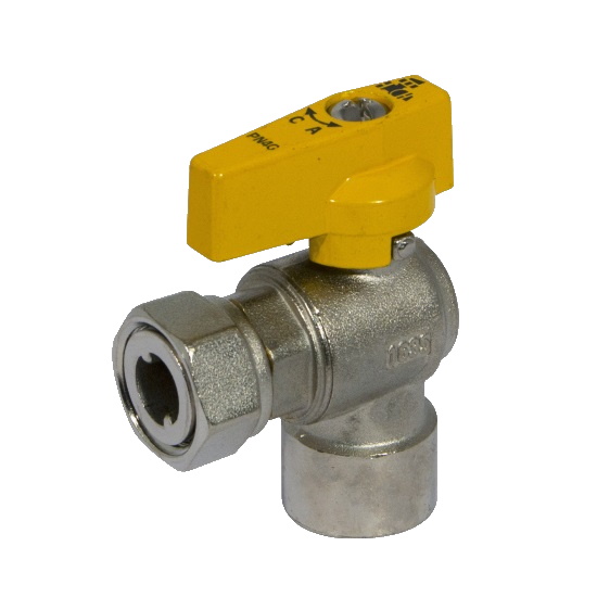Angle ball valve with female connection and sliding nut %>