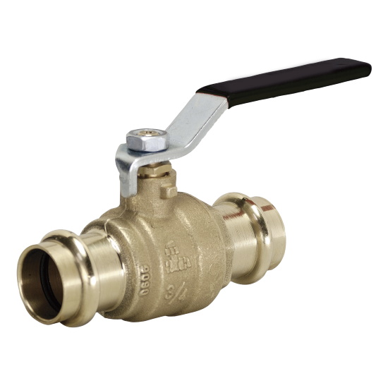 DZR press ball valve with press-fit ends V profile
